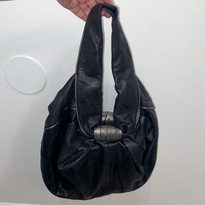 Kooba Carly Shoulder Bag Black/Pewter